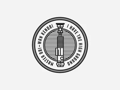 Obi-Wan Kenobi Badge #starwarsbadgechallenge andrew schuster badge challenge lightsaber lines logo peter voth schuster starwars