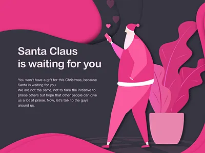 Santa Claus is waiting for you colors graphic illustration poster santa claus vector