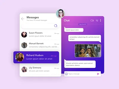 #13 Direct Messaging chat dailyui direct message gradient messaging sketchapp ui