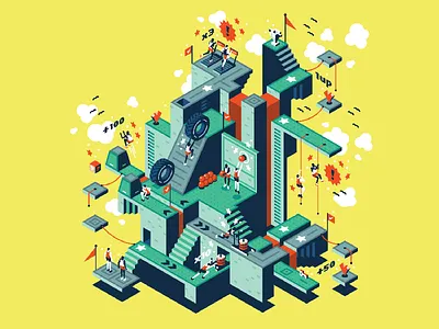 Men's Health: Workout Game design editorialillustration gamedesign gaming illustration isometric levelup menshealth vector vectorart workout