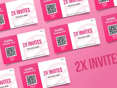 2x Dribbble Invite - B concept debut designers dribbble illustrator invite photoshop ticket