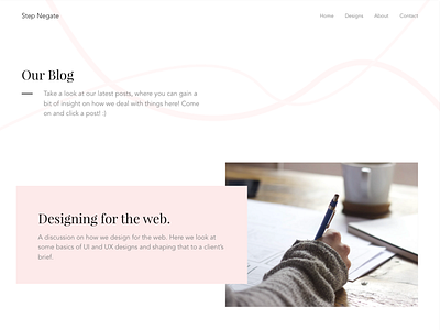 Step Negate - Blog Home design minimal ui ux