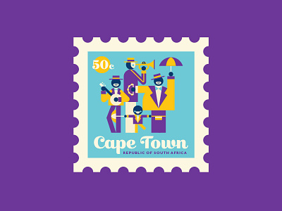 Cape Town africa cape town illustration music south africa spot illustration stamp travel vector