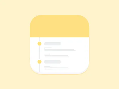 Notes App Icon amber app icon application noted notes yellow