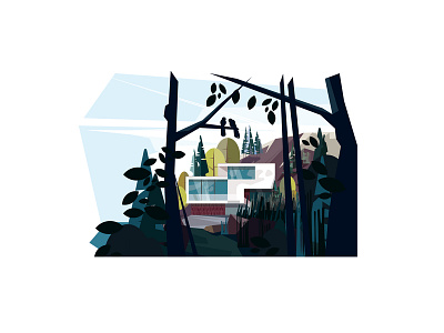 view. architecture design dribbble icons illustration illustrator nature print vector vectorart
