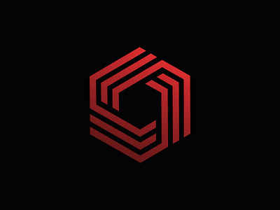 Security Agency cube lineart red security