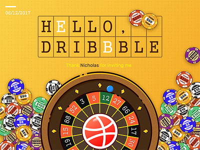 Hello,Dribbble chip gamble hellodribbble sketch