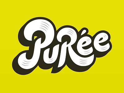 Puree font illustration lettering logotype typography