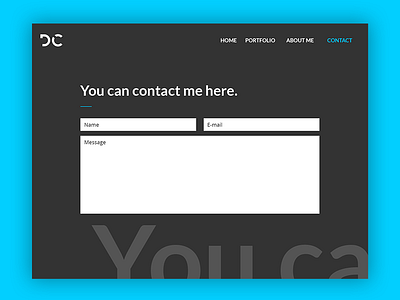 Contact page Portfolio