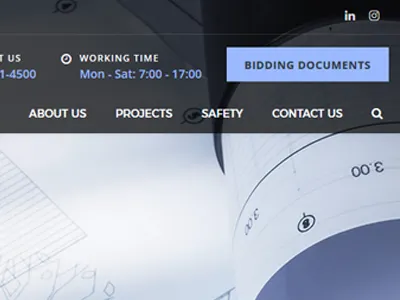 Construction company website WIP construction pittsburgh website