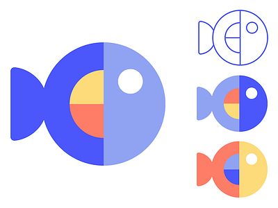 Guppy Giving Logo WIP branding circles fish fish logo guppy logo marketing