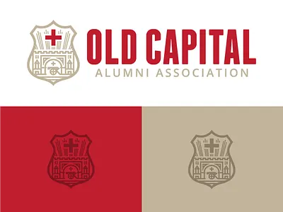 Old Capital Alumni Association™ badge branding fraternity ga ka logo milledgeville monoline thick to thin lines