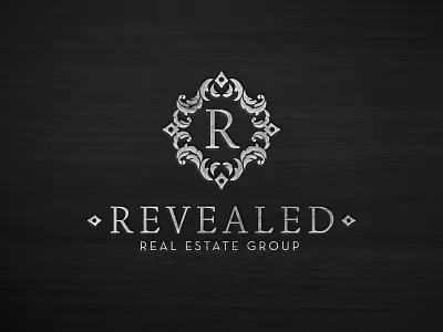Revealed Real Estate Group classic estate foil group icon logo real strong wood wordmark