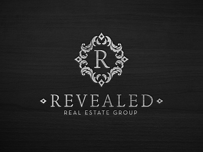 Revealed Real Estate Group classic estate foil group icon logo real strong wood wordmark