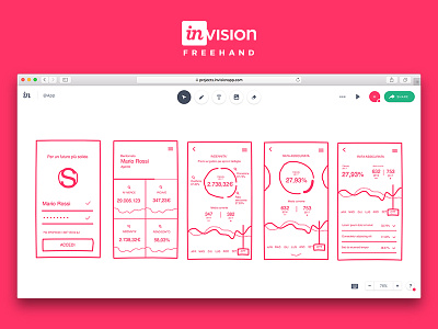 InVision Freehand Wireframe app freehand invision mobile project wf wireframe