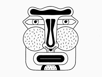 drawing_Face drawing face illustration ink paper portrait