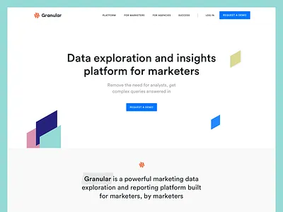 Granular Landing Page Wip ads analytics charts data landing page
