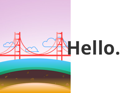 Hello Golden Gate Bridge bay area golden gate bridge san francisco silicon valley svg vecta vector