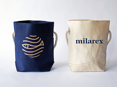 Milarex Bags fish industry logo ocean salmon sea seafood