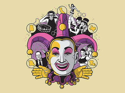 Mardis Gras! editorial illustration illustrator magazine party portrait tmdetwiler vector