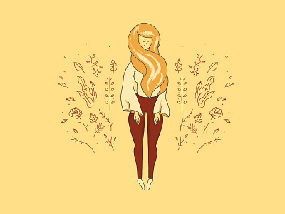 Aura brush character design flat illustration painting photoshop woman