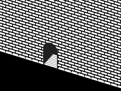 1st door dark art geometrical minimal