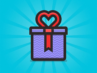 The Spirit of Giving birthday blue box christmas gift give giving heart love present purple ribbon