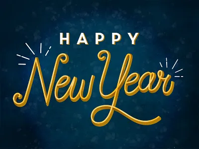 Happy New Year holiday inspiration lettering new year