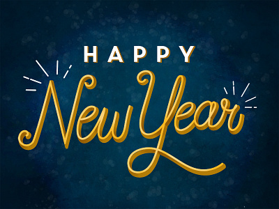 Happy New Year holiday inspiration lettering new year