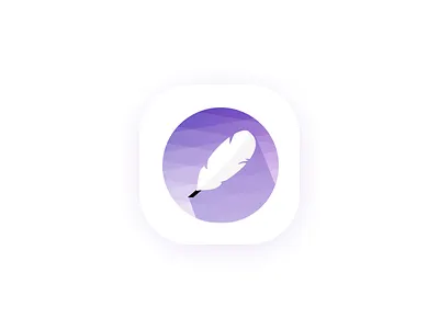 Feather Icon creative design feather flat icon fur icon illustration pantone2018 sketch app ultra violet vector