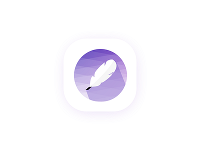 Feather Icon creative design feather flat icon fur icon illustration pantone2018 sketch app ultra violet vector