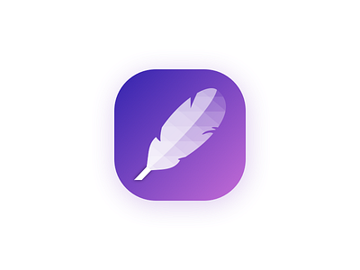 Feather Icon creative design feather flat icon fur icon illustration pantone2018 sketch app ultra violet vector