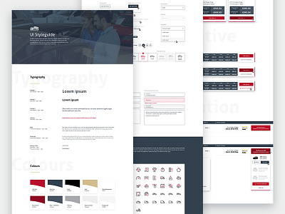 UI Style Guide cars guide leasing style styleguide ui ux