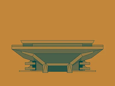 TU Delft Aula affinity art aula building delft simple sketch