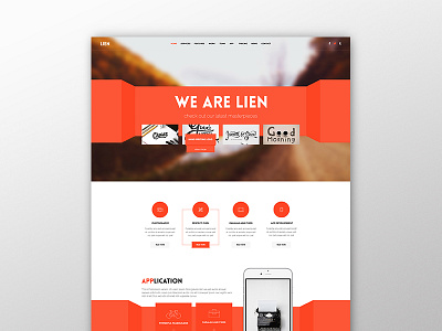 Lien Webdesign clean modern one page web design website
