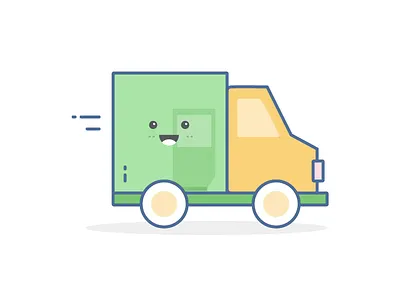 Smily truck cute illustration smily face truck