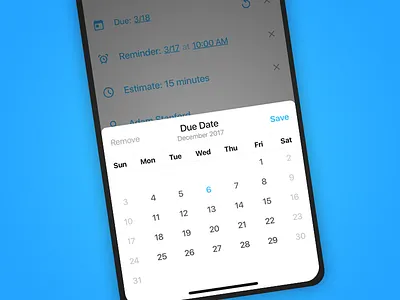 Calendar Date Picker blue calendar card date picker ui wedo
