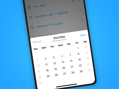 Calendar Date Picker blue calendar card date picker ui wedo