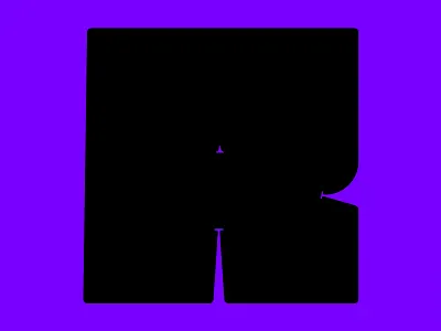 Drop Cap R bold drop cap lettering r square type typography