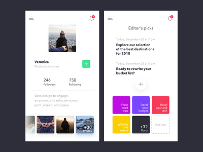 UI Shots for Destination Discovery App app ios screens ui user interface