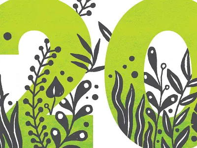 2 0 floral futura illustration typography