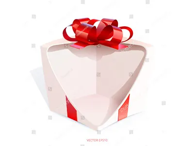 Show what is your gift 3d box christmas cut gift realistic sale secret section valentine vector wedding