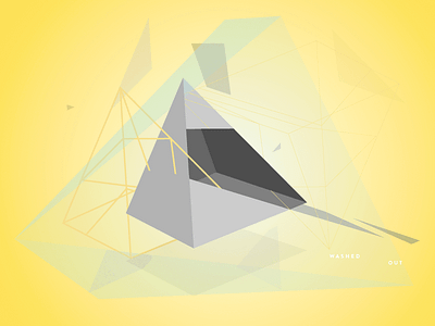 D-ExR-001 3d abstract doodle triangle yellow