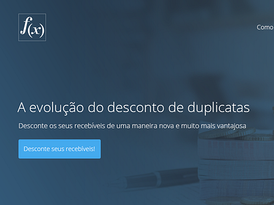 Landing Page - F(x) fintech landing page money