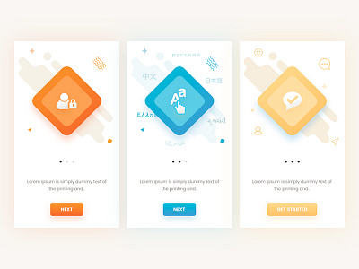 Walkthrough app illustration intro ios language translate nice design onboarding ui ux walkthrough