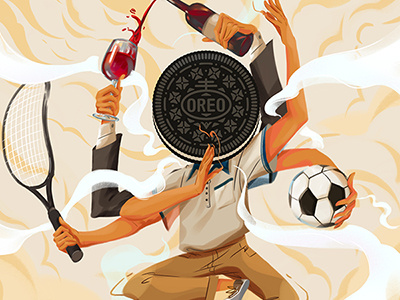 Oreohead ability illustration oreo head