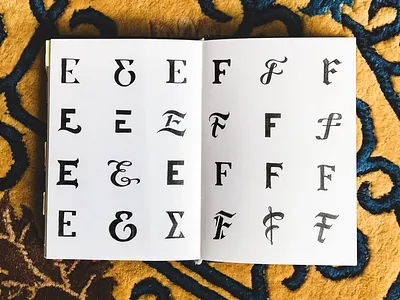 Hand Lettering Exploration – E & F alphabet e exploration f hand lettering lettering sketchbook sketching type type design typography