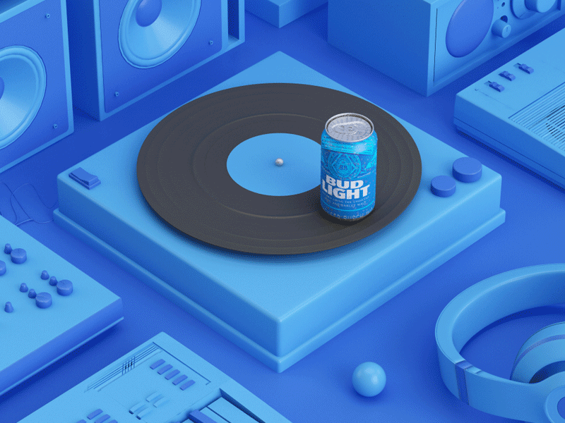 BUD LIGHT MUSIC 3d beer bud graphics light motion