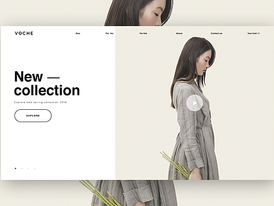 voche clean ecommerce minimal store ui ux