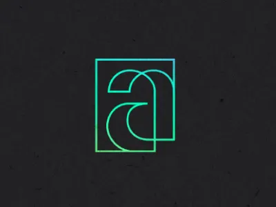 Ater - unused proposal a architect black letter logo simple symbol